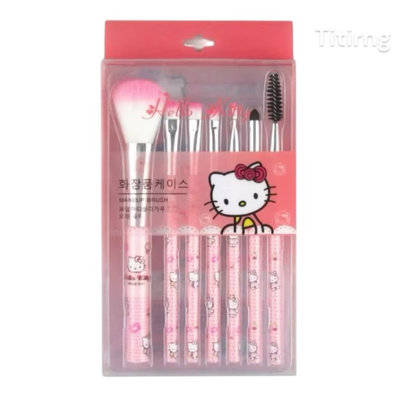 "Hello Kitty Makeup Brush Set - 7 Pieces" - Picture 1 of 3